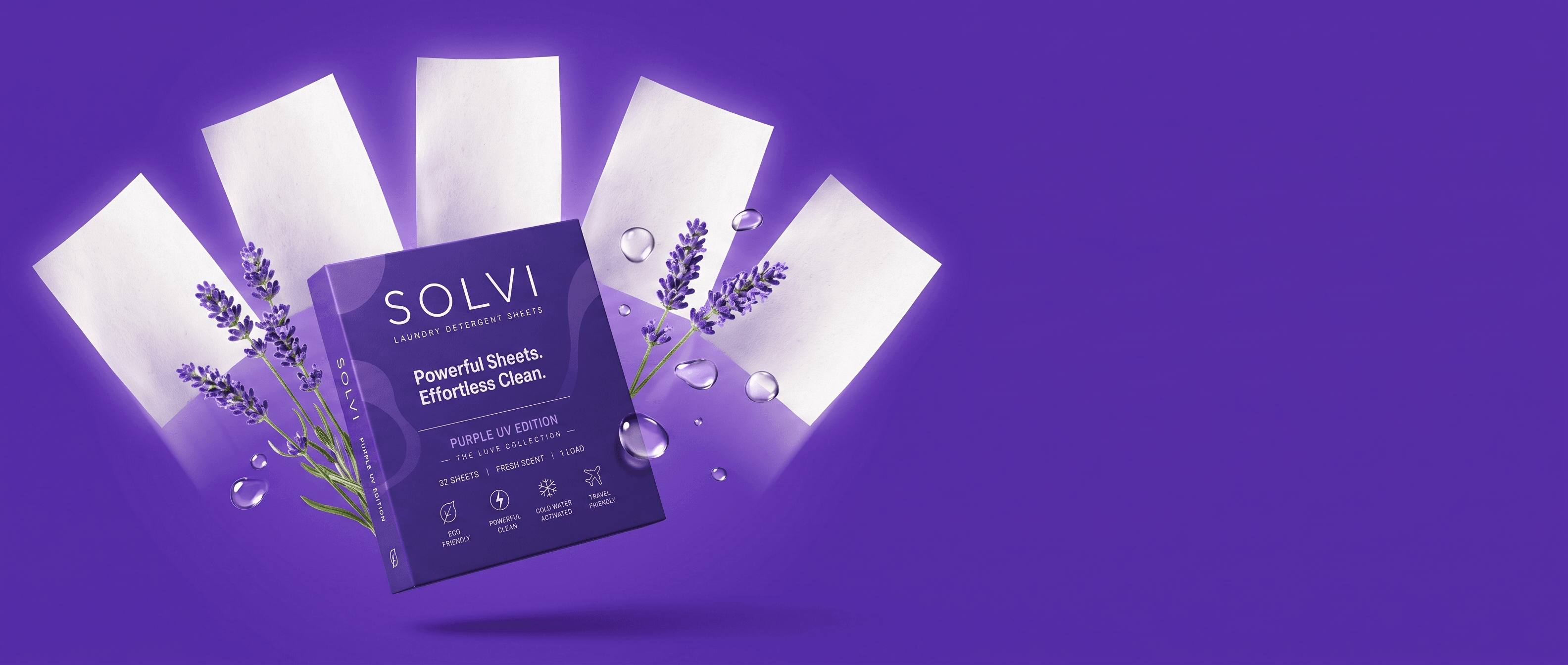 SOLVI Purple UV carton with sheets arriving on schedule