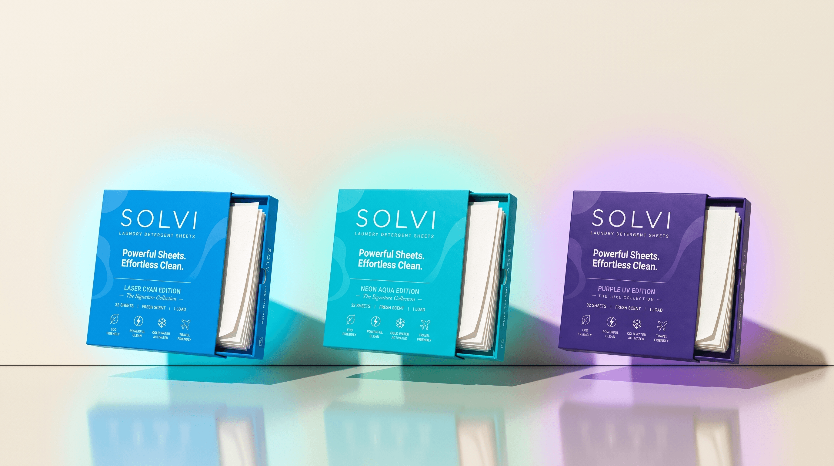 All three SOLVI editions side by side